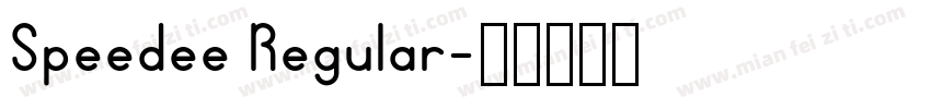 Speedee Regular字体转换